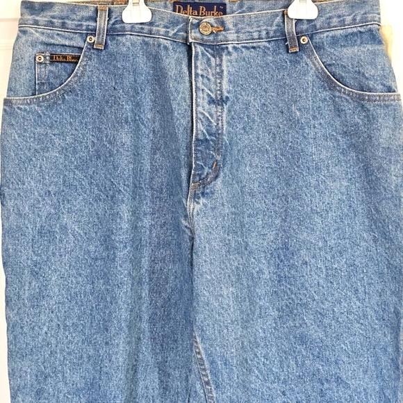New Delta Burke Denim Jeans 18W Petite Vintage Deadstock Plus Blue Relaxed 90s - Picture 2 of 10